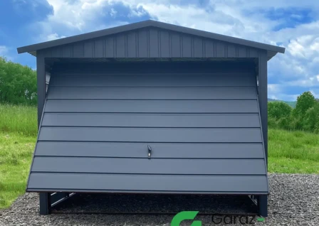 garaż blaszany 3x5 antracyt dwuspadowy