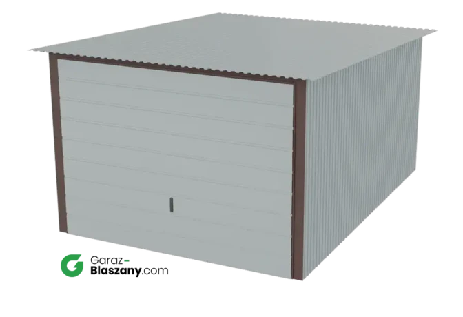 Garaż blaszany 3x4 ocynkowany Iszy gatunek dach jednospadowy brama uchylna