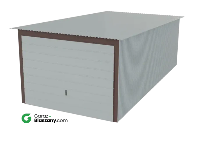 Garaż blaszany 3x6 blacha ocynkowana Iszy gatunek dach jednospadowy brama uchylna