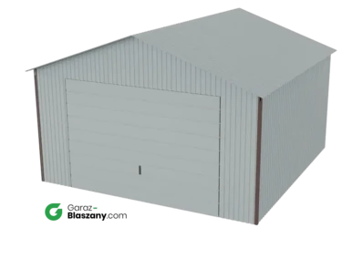 Garaż blaszany 4x4 ocynkowany Iszy gatunek dach dwuspadowy brama uchylna