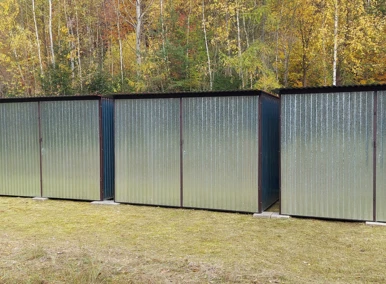 Garaż blaszany 3x5 ocynkowany ogniowo, szeregowy