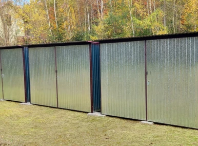 Garaż blaszany 3x5 ocynkowany ogniowo, szeregowy