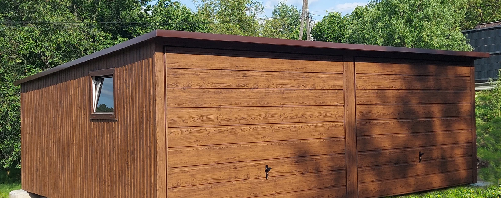 Garaż blaszany 6x5 spad na tył